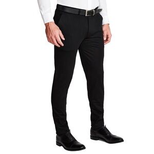 ATHLETIC FIT STRETCH SUIT PANTS - BLACK
SIZE 33